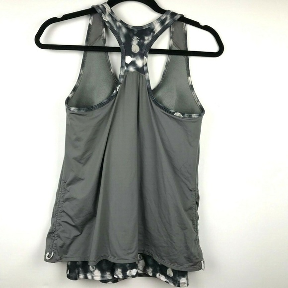 Athleta Womens Royal Pigeon Gray Ruched Tank Top M - Picture 7 of 7